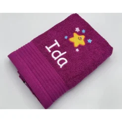 Handtuch ( 50 x 100 cm ) + Motiv Stern (#Nr. 26) + Name / Kinderhandtuch