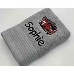 Handtuch ( 50 x 100 cm ) + Motiv Feuerwehr (#Nr. 62) + Name / Kinderhandtuch