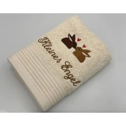 Handtuch ( 50 x 100 cm ) + Motiv Häschen (#Nr. 78) + Name / Kinderhandtuch