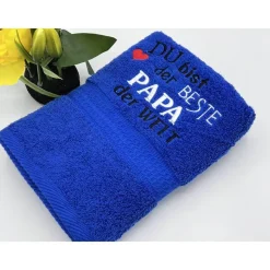 HANDTUCH + mit Stickmotiv MAMA oder PAPA - Beste / Bester der Welt