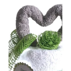 Handtuchtorte grün personalisiert – Geschenkidee Valentinstag & Geburtstag für Freunde mit Schlüsselanhänger