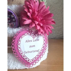 Handtuchtorte personalisiert Geschenk zu Weihnachten Muttertag Geburtstag Jahrestag