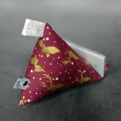 Handykissen / Sitzsack GOLDENES FEST HIRSCH  - Smartphonestütze, Handyhalterung, Kirschkernfüllung | RÄUBERKIND