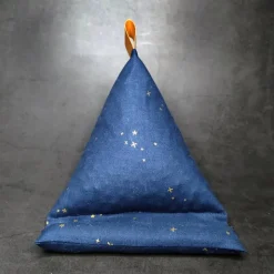 Handykissen / Sitzsack LITTLE STARS ON BLUE  - Smartphonestütze, Tabletkissen, Kirschkernfüllung | RÄUBE