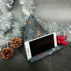 Handykissen / Sitzsack METALLIC CHRISTMAS TREES - Smartphonestütze, Handyhalterung, Kirschkernfüllung | RÄUBERKIND