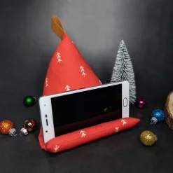 Handykissen / Sitzsack TREES ON RED  - Smartphonestütze, Tabletkissen, Kirschkernfüllung | RÄUBERKIND