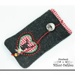 Handytasche - Hirsch im Herz zum OKTOBERFEST, Farbwahl, Handy Etui für Samsung, iPhone  Smartphone,  Handyhülle