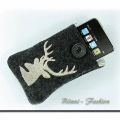 Handytasche - Hirsch im Herz zum OKTOBERFEST, Farbwahl, Handy Etui für Samsung, iPhone  Smartphone,  Handyhülle