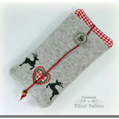 Handytasche - Hirsch im Herz zum OKTOBERFEST, Farbwahl, Handy Etui für Samsung, iPhone  Smartphone,  Handyhülle