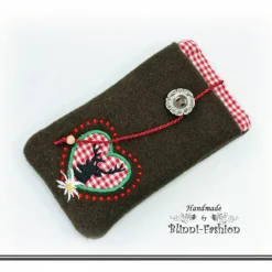 Handytasche - Hirsch im Herz zum OKTOBERFEST, Farbwahl, Handy Etui für Samsung, iPhone  Smartphone,  Handyhülle