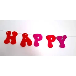 Happy Birthday Girlande aus Filz Name optional