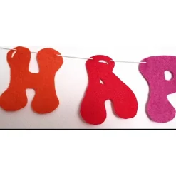 Happy Birthday Girlande aus Filz Name optional