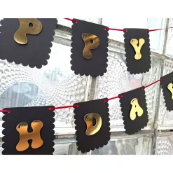 Happy Birthday Girlande/ Wimpelkette Edlen