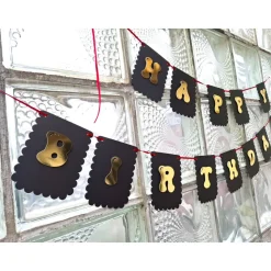 Happy Birthday Girlande/ Wimpelkette Edlen