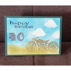 Happy Birthday  40ziger " Motorrad " Geburtstagskarte