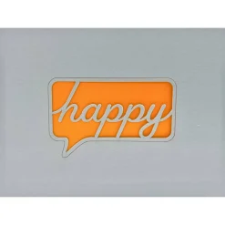 „happy“ Karte gelasert