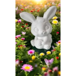 Hase 3D Druck wetterfest – Deko für innen & außen | ABS, bemalbar, 15 cm hoch