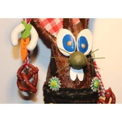 Hase Dekohase BAYERNHASERL handgefertigte Künstler-Figur Geschenk für Bayern-Fans Geldgeschenk bayerisch