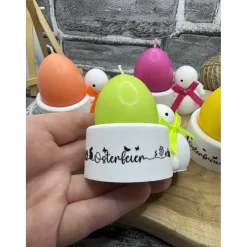 Hase Eierbecher I Tischdekoration I Handmade I Kerzenhalter I Osterdeko I Eierkerze