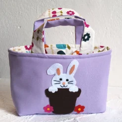 Hase im Blumentopf ~ Osterkörbchen | Ostertasche | Osternest | Geschenkidee