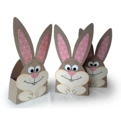 Hase Mini-Osternest, kleine Geschenkbox als Mini-Osterkörbchen oder Mitbringsel zum Osterfest