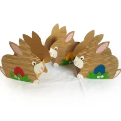 Hase mit Ei - Osternest, Osterkörbchen oder Frühlingsdeko, Osterkorb aus Wellpappe, Verpackung für Geschenke