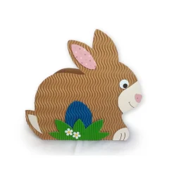 Hase mit Ei - Osternest, Osterkörbchen oder Frühlingsdeko, Osterkorb aus Wellpappe, Verpackung für Geschenke