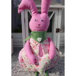 Hase 'Rosa' Kantenhocker Osterhase, Unikat