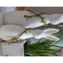 Hase weiß, Porzellan, Osterdeko