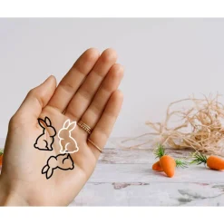 Hasen 3D-Druck Ostern Dekoration Tisch Streudeko, schwarz weiß hellbeige, bunte Farben Dekoration modern scandi