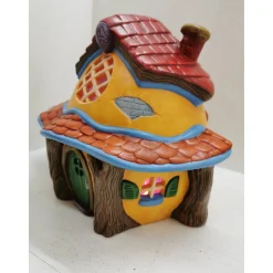 Hasen Haus aus Keramik zum Beleuchten