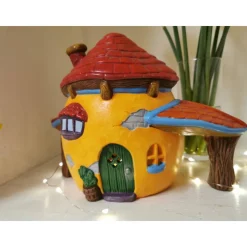 Hasen Haus aus Keramik zum Beleuchten