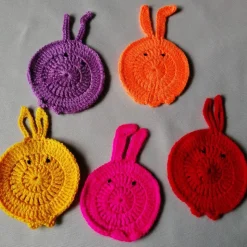 Hasen Untersetzer! Bunny Coasters! Set 5 Stück!