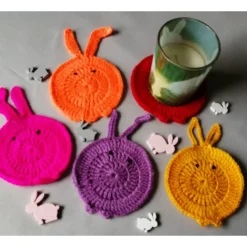 Hasen Untersetzer! Bunny Coasters! Set 5 Stück!
