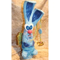 Hasenfigur BABY-BUNNY handgefertigte Künstler-Figur Osterdeko Geschenk zur Geburt Geldgeschenk Osterhase