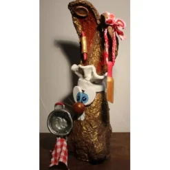 Hasenfigur KOCHHASERL handgefertigte Künstler-Figur Geschenk für Köche Geldgeschenk Essen