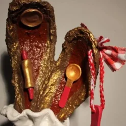 Hasenfigur KOCHHASERL handgefertigte Künstler-Figur Geschenk für Köche Geldgeschenk Essen