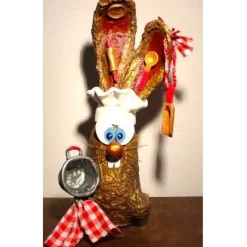 Hasenfigur KOCHHASERL handgefertigte Künstler-Figur Geschenk für Köche Geldgeschenk Essen