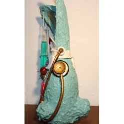 Hasenfigur Osterdeko KRANKENSCHWESTER handgefertigte Künstler-Figur Geschenk für Ärzte Krankenschwestern