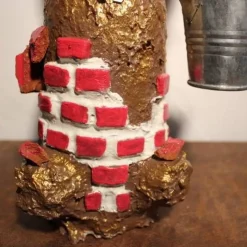 Hasenfigur Osterdeko MAURERHASERL handgefertigte Künstler-Figur Geschenk für Handwerker Geldgeschenk Maurer Osterhase