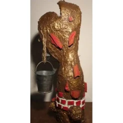 Hasenfigur Osterdeko MAURERHASERL handgefertigte Künstler-Figur Geschenk für Handwerker Geldgeschenk Maurer Osterhase