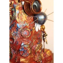 Hasenfigur Steampunk SCHLÜSSELMEISTER handgefertigte Künstler-Figur Osterdeko Geschenk für Steampunk-Fans Geldgesche