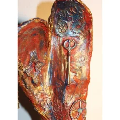 Hasenfigur Steampunk SCHLÜSSELMEISTER handgefertigte Künstler-Figur Osterdeko Geschenk für Steampunk-Fans Geldgesche