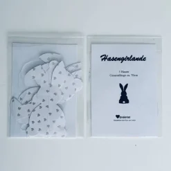 Hasengirlande Silber Herz