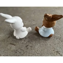 Hasenmädchen ca.18x13cm - Rohling oder Handbemalte wetterfeste Gießkeramik - Unikat