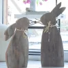 Hasenpaar aus Altholz groß | Osterhase Holz groß