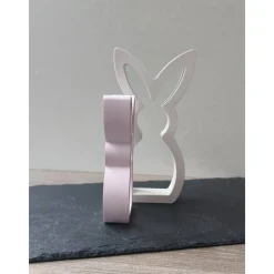 Hasen-Set aus Profiplast 200 – Großer Weißer & Kleiner Puderrosa Hase | Moderne Osterdeko handgemacht