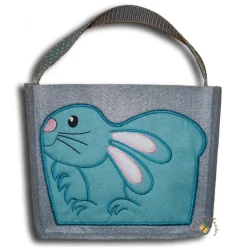 Hasentasche Besticktes Osterkörbchen Motiv Ostertasche Osternest Filztasche Kinder Stofftasche Utensilo Geschenktasche