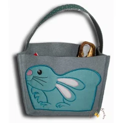 Hasentasche Besticktes Osterkörbchen Ostertasche Osternest Filztasche Kinder Stofftasche Utensilo Geschenktasche