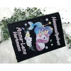 Hausaufgabenheft Hülle Filz Einhorn Meerjungfrau  Grundschule Schulheft Schutzhülle Umschlag Geschenkidee Einschulung